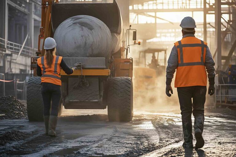 Construction workers in France