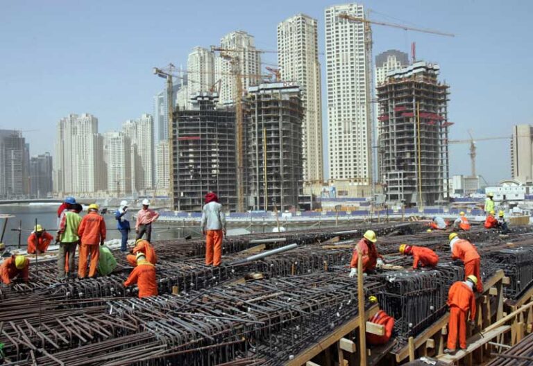 Construction workers In The UAE